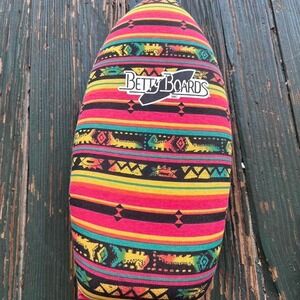 Vintage Betty Boards‎ Surfboard Plush Pillow 90s Retro Lizard Print Pink 22"
